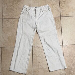 Zara off white button down Denim Pants